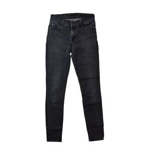 7 For All Mankind Jeans Distressed Skinny Premium Denim Black Size 24 US Size 0